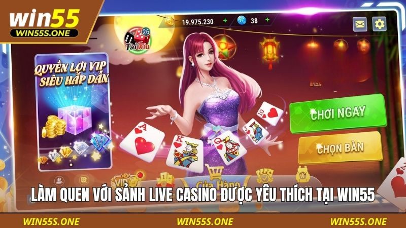 Làm quen với sảnh Live Casino được yêu thích tại WIN55
