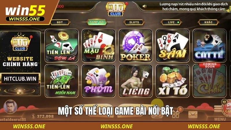 Một số thể loại game bài nổi bật