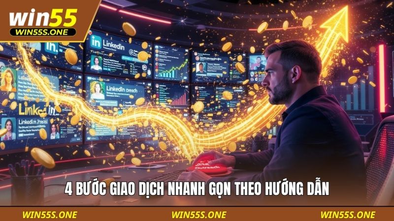 4 bước giao dịch nhanh gọn theo hướng dẫn