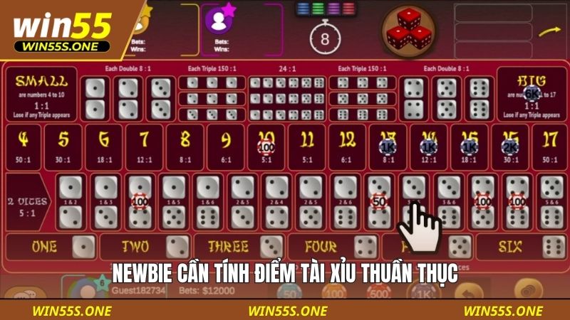 Newbie cần tính điểm Tài xỉu thuần thục